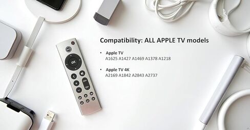 Universal Remote Compatible with Apple TV Gen 1 2 3 4 HD 4K A1218/MA711 A1378/MC572 A1427/MD199 A1625/MGY52/MLNC2 A1842/MQD22/MP7P2 in Kuwait