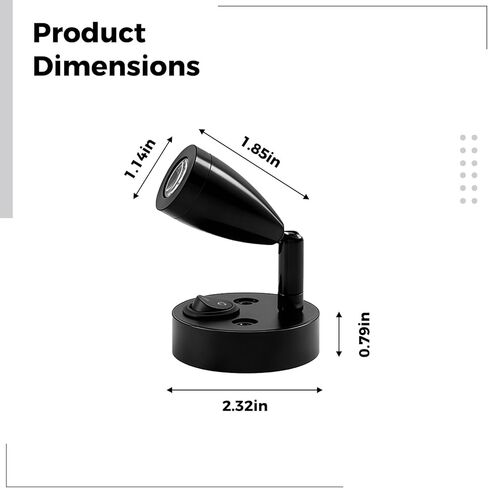 2 حزمة من مصابيح القراءة RV مع منافذ USB، مصباح LED أبيض دافئ 3000K، رقبة قابلة للتعديل، 3 وات، هيكل من الألومنيوم للشاحنة والقارب in Kuwait