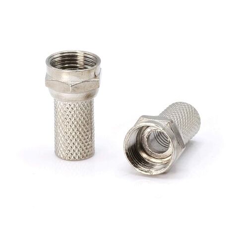 THE CIMPLE CO Screw-On Coaxial Cable Connectors for RG59 Coax - Twist-On Cable Ends with No Tools Required to Install - F-Style Fittings, 4 Pack in Kuwait
