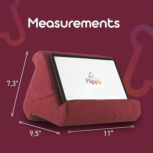 حزمة حامل وسادة الكمبيوتر اللوحي Flippy (مجموعة من 2) - هدية عيد الحب للأزواج - حامل iPad وكتب متعدد الزوايا للسرير أو المكتب - Nebbiolo & Greyster in Kuwait