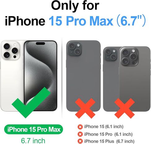 Shieldtop متوافق مع Magsafe المغناطيسي 2 في 1 حافظة محفظة iPhone 15 Pro Max قابلة للفصل مع فتحات ائتمان لحامل البطاقة للرجال والنساء، جلد PU RFID مع مسند قلاب لهاتف Apple 15 Pro Max، أسود in Kuwait