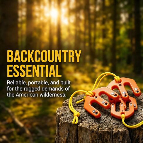 Game & Gear Hoist Block and Tackle Pulley System, 1000LBS Heavy Duty Nylon Pulley System, Portable Lightweight Lifting Tool for Camping, Hunting, Outdoor and Backcountry Activities in Kuwait