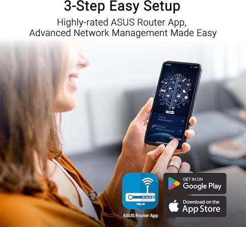 ASUS RT-BE50, Dual Band Expandable Smart AIMesh B3600 (802.11be), ONE Port 2.5 WAN, THREE 1G Ports, Up to 3 SSID for IoT Device, VPN Compatible and Parental Controls, Black in Kuwait