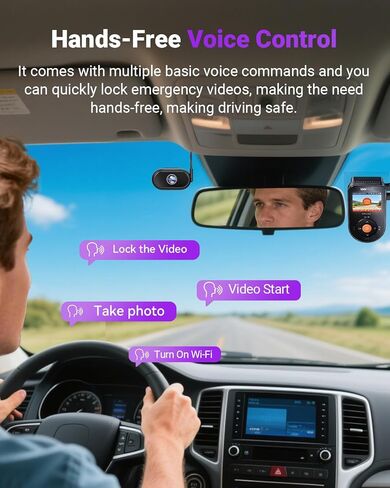 كاميرا Vantrue S1 Pro DMS AI Dash Cam الأمامية والداخلية، ADAS، DMS، كاميرا داش 2.7K ثنائية القناة، STARVIS 2 Dashcam، رؤية ليلية HDR، 5G WiF i& GPS، التطبيق/التحكم الصوتي، وضع انتظار السيارات 24/7، 1 تيرابايت بحد أقصى in Kuwait