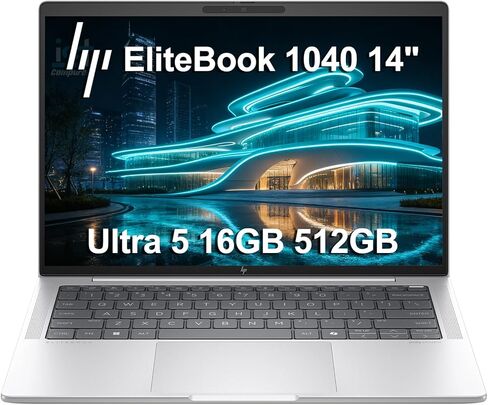 كمبيوتر محمول HP EliteBook 1040 G11 Business (14 بوصة FHD+، Intel 14-Core Ultra 5 125H (> i7-1360P)، ذاكرة وصول عشوائي DDR5 سعة 16 جيجابايت، محرك أقراص SSD سعة 512 جيجابايت)، 2x Thunderbolt 4، لوحة مفاتيح بإضاءة خلفية، قارئ بصمات الأصابع، كاميرا ويب IR 5  in Kuwait