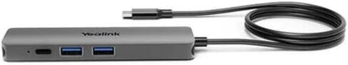 YEALINK BYOD Box Cable Hub, with 1.5m USB-C Cable USB-C to USB-A adapter included, easy plug&play setups, Support to charging the connected laptop in Kuwait