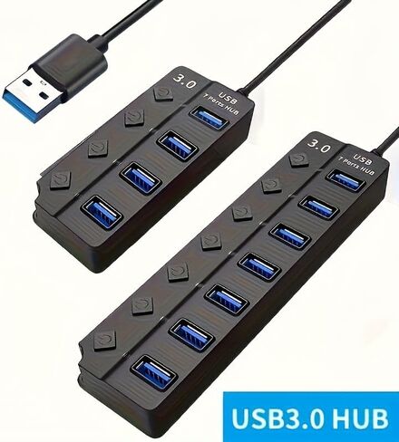 USB Hub Power Expansion Tool, USB Port Adapter Built with USB 3.0 Hub for PC and Laptop Connectivity in Saudi Arabia