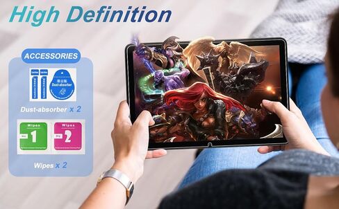 DMLuna 2-Pack Screen Protector for T-Mobile Revvl Tab 2 10.1"(Model:9185W, 2025 Release)ONLY, HD Tempered Glass Anti-Fingerprints Bubble-Free Easy Installation 9H Hardness(NOT FIT REVVL TAB 5G 10.36") in Kuwait