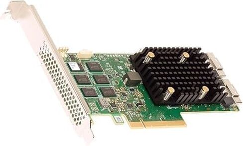 9500-16i 12 جيجابت/ثانية ثلاثي الوضع SAS/NVMe HBA، PCIe 4.0، ما يصل إلى 1024 SAS/SATA أو 32 جهاز NVMe، Windows، macOS، Linux متوافق in Kuwait