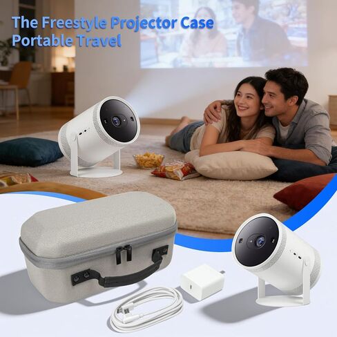 حقيبة حمل لجهاز العرض Samsung The Freestyle، متوافقة مع جهاز العرض المحمول Freestyle Smart / جهاز العرض Freestyle 2nd Gen Projector 360 درجة، صندوق تخزين صلب من مادة EVA لحماية السفر in Kuwait