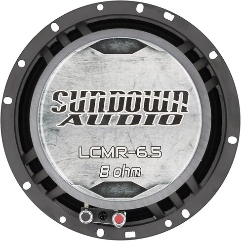 Sundown Audio LCMR-6.5 S-LCMR6.58 100 وات RMS 6.5 بوصة مكبر صوت للسيارة متوسط ​​المدى 8 أوم، نطاق 120 هرتز -6 كيلو هرتز، حساسية 92 ديسيبل، لأنظمة صوت السيارة، قطعتان in Kuwait