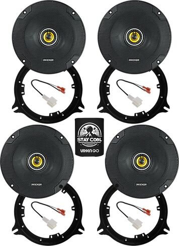 مكبرات صوت KICKER مقاس 6.5 بوصة لمجموعة ترقية Nissan Altima 2013-2024 - 4 عبوات من سلسلة CS مع محولات وحزام، مكبر صوت محوري 6 1/2 للسيارة للباب الأمامي والخلفي CSC654، 46CSC654 in Kuwait