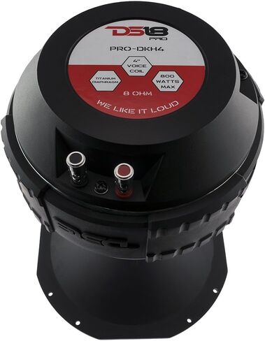 DS18 PRO-DKH4 800 Watts Compression Driver with Aluminum Horn - 4", Black/Silver in Kuwait