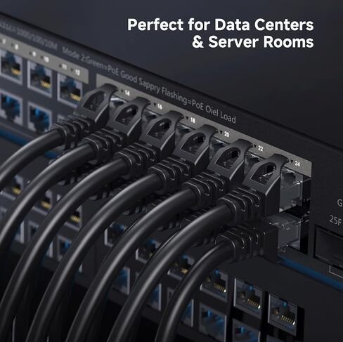 Cable Matters كابل إيثرنت Cat 6 قصير بسرعة 10 جيجابت في الثانية، 5 حزم - 1 قدم، كابل Cat 6، سلك Cat6، سلك إيثرنت، رمادي in Kuwait