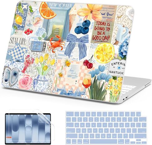 AKIT متوافق مع حافظة MacBook Neo مقاس 13 بوصة إصدار 2026، حافظة كمبيوتر محمول ذات هيكل صلب من البلاستيك بنمط فريد + واقي شاشة + غطاء لوحة مفاتيح لجهاز MacBook Neo الجديد مقاس 13 بوصة A3404 (A18 Pro Chip)، SumPink in Kuwait
