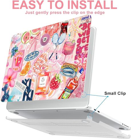 AKIT Compatible with MacBook Neo Case 13 inch 2026 Release, Unique Pattern Plastic Hard Shell Laptop Case+Screen Protector+Keyboard Cover for New MacBook Neo 13 inch A3404 (A18 Pro Chip), SumPink in Saudi Arabia