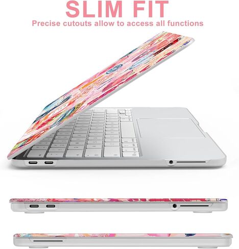 AKIT Compatible with MacBook Neo Case 13 inch 2026 Release, Unique Pattern Plastic Hard Shell Laptop Case+Screen Protector+Keyboard Cover for New MacBook Neo 13 inch A3404 (A18 Pro Chip), SumPink in Saudi Arabia