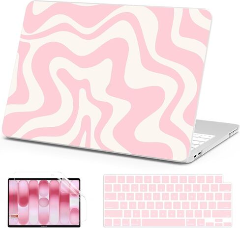 AKIT Compatible with MacBook Neo Case 13 inch 2026 Release, Unique Pattern Plastic Hard Shell Laptop Case+Screen Protector+Keyboard Cover for New MacBook Neo 13 inch A3404 (A18 Pro Chip), SumPink in Saudi Arabia