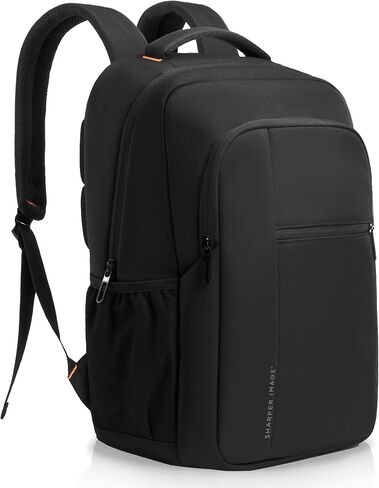 Sharper Image Laptop Backpack for Men and Women, 35L Water Resistant Computer Bag for Work Business Travel, Heavy Duty College School Backpacks, Fits 16" Laptops/Notebook, Black (Signature Collection) in Kuwait