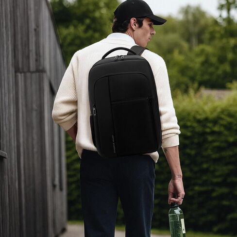 Sharper Image Laptop Backpack for Men and Women, 35L Water Resistant Computer Bag for Work Business Travel, Heavy Duty College School Backpacks, Fits 16" Laptops/Notebook, Black (Signature Collection) in Kuwait
