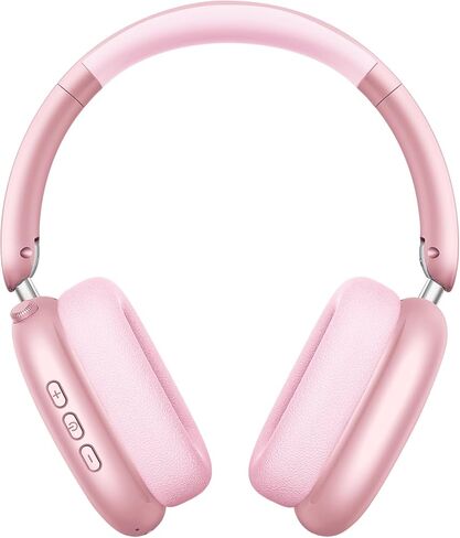 Wentronic Y01 Wireless Noise Canceling Headphones Bluetooth 5.3 Over Ear Headphones with Microphone, Hi-Res Audio, 48H Playtime, Foldable Comfortable Earpads,Compatible with iOS,Android,PC, Pink in Saudi Arabia