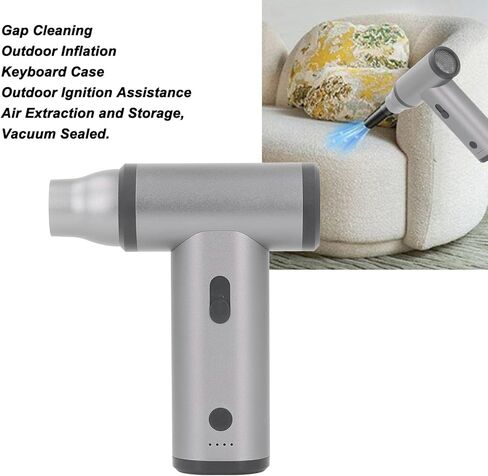 Electric Air Duster, 130000RPM Compressed Air Duster, Stepless Speed Adjustable Jet Dry Blower, 4000mAh Rechargeable Air Blower for Computer Keyboard,Outdoors,Car,Home in Kuwait