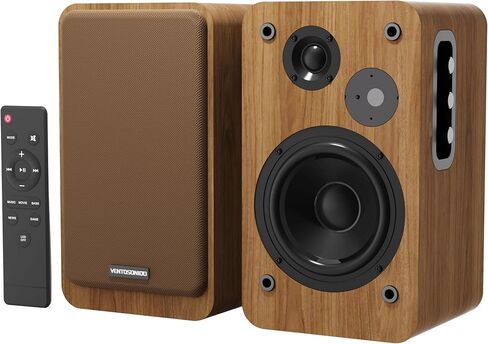 Powered Bookshelf Speakers - Studio Monitor Bookshelf Speakers 36W RMS - Active Bookshelf Speakers,BT 5.4 Wireless Speakers USB Digital Audio Studio Monitors Compatible with Turntable,Record Player,PC in Kuwait