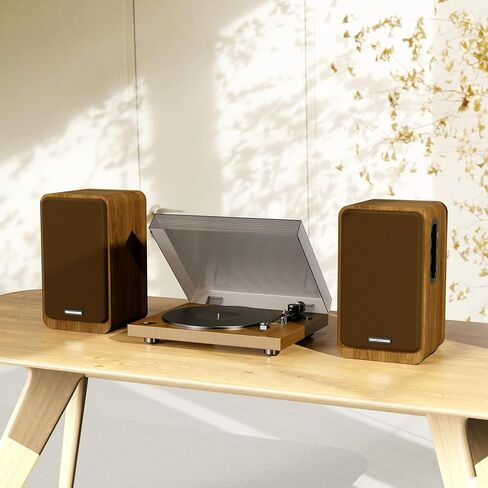 Powered Bookshelf Speakers - Studio Monitor Bookshelf Speakers 36W RMS - Active Bookshelf Speakers,BT 5.4 Wireless Speakers USB Digital Audio Studio Monitors Compatible with Turntable,Record Player,PC in Kuwait