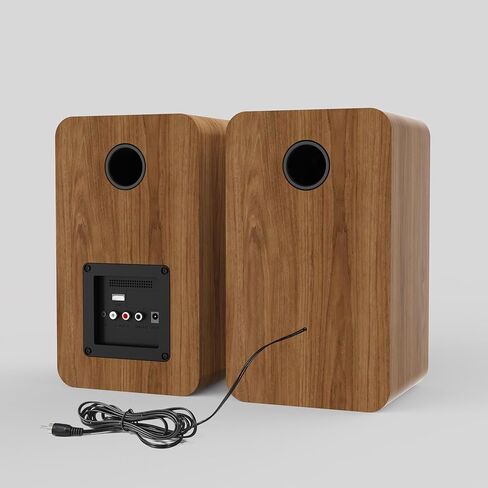 Powered Bookshelf Speakers - Studio Monitor Bookshelf Speakers 36W RMS - Active Bookshelf Speakers,BT 5.4 Wireless Speakers USB Digital Audio Studio Monitors Compatible with Turntable,Record Player,PC in Kuwait