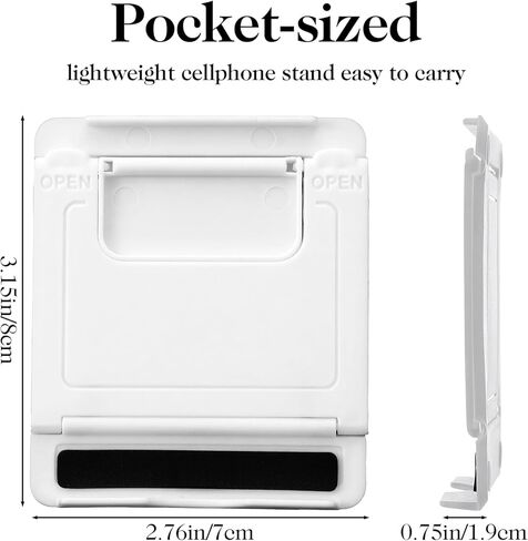 6 Pack Foldable Cell Phone Stand Holder, Portable Cell Phone Stand Holder for Desk, Adjustable Desk Kickstand Pocket-Sized Mount Universal Desktop Kickstand for Phones, Android, 6 Colors in Kuwait