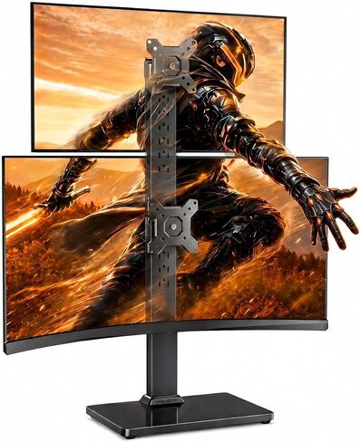Perlegear Monitor Stand, Freestanding Monitor Mount for 13-34 inch Screens with 360 Degree Rotation, 5 Height Settings, Adjustable Monitor Desk Riser with Swivel and Tilt, Max VESA 100x100mm, PGTVS29 in Kuwait