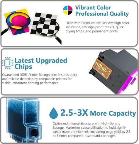 902 XL Ink Cartridges Combo Pack Replacement for HP 902XL to use with OfficeJet 6978 6968 6958 6970 6960 6975 6962 6950 6954 6951 6956 6961 6963 6964 Printer with V13.2.1 Chip (C/M/Y/K,4-Pack) in Kuwait
