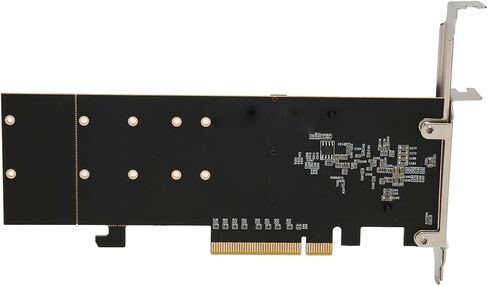 محول Focket Dual M.2 PCIe NVMe، وظيفة تشعب PCIe، بطاقة محول M.2 SSD مزدوجة، 3.1 X8 X16 مع دعم NVMe SSD 2230 2242 2260 2280 22110 لنظام التشغيل X in Kuwait