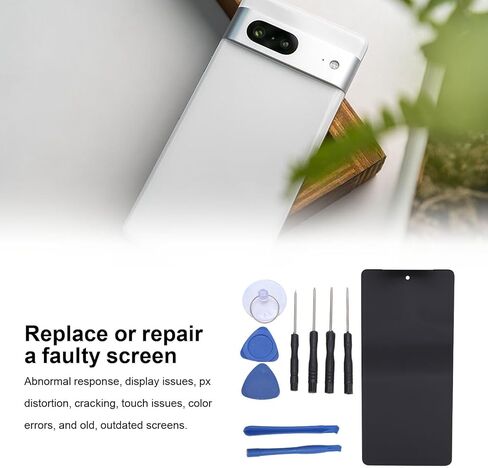 GOWENIC Phone Screen Replacement for Pixel 7, TFT Display High Brightness Responsive Touch Digitizer Assembly with Repair Tools, Phone Screen Repair in Kuwait