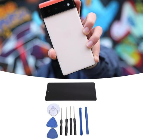 GOWENIC Phone Screen Replacement for Pixel 7, TFT Display High Brightness Responsive Touch Digitizer Assembly with Repair Tools, Phone Screen Repair in Kuwait