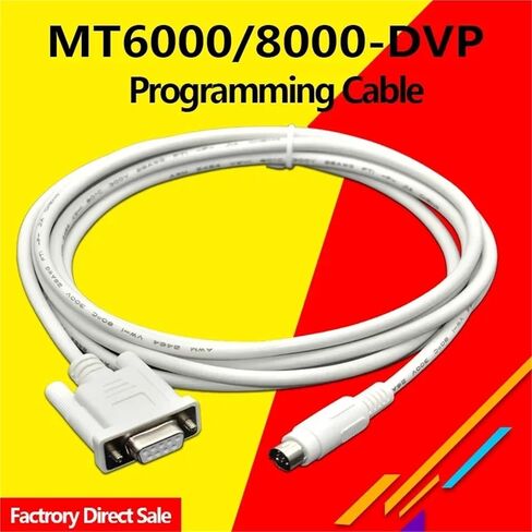 MT6000/MT8000-DVP مناسب لسلسلة MT6000/8000 HMI إلى DVP PLC كابل برجمة MT6071IP/IE MT8071IP(2 متر) in Kuwait