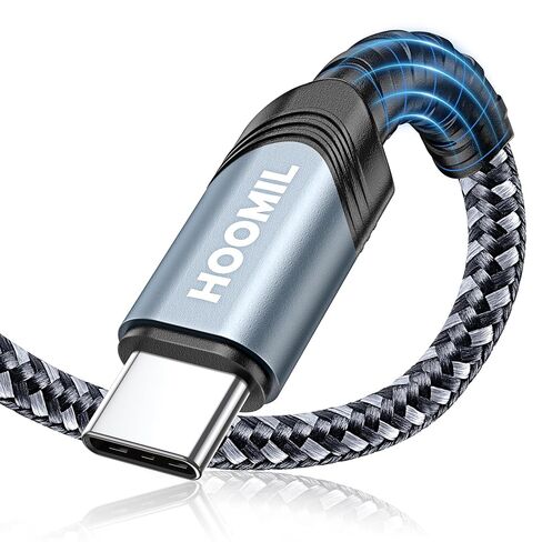 كابل HOOMIL USB A إلى USB C، كابل شحن سريع من النوع C بطول 6.6 قدم لهواتف iPhone 17/16/15 وSamsung Galaxy وGoogle Pixel وMoto والمزيد - رمادي in Kuwait