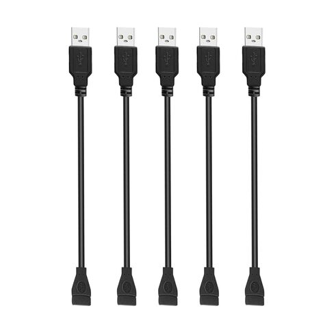 كابل تمديد USB قصير بطول 1 قدم 5 حزم، سلك تمديد USB A 2.0 ذكر إلى أنثى لبلاي ستيشن وإكس بوكس ​​ومحرك فلاش والطابعة والماوس ولوحة المفاتيح وسرعة نقل 480 ميجابت في الثانية in Kuwait