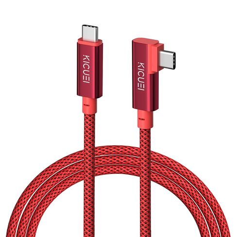 كابل ربط USB-C إلى USB-C بطول 16.5 قدم (5 متر)، سلك تصوير بزاوية يمين، نقل سريع 20 جيجابت في الثانية، 4K@60 هرتز، توصيل طاقة PD، متوافق مع Sony/Canon/Nikon، MacBooks، الكاميرات وأجهزة الكمبيوتر in Kuwait