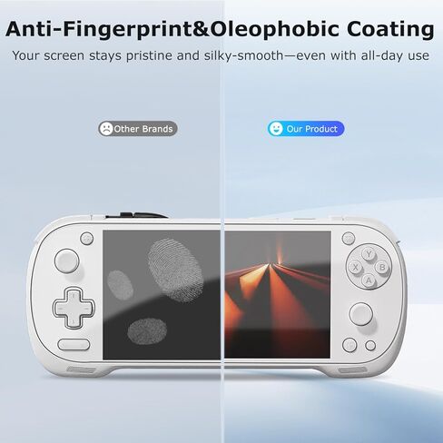 واقي شاشة مكون من قطعتين لجهاز KONKR Pocket Fit - فيلم PET ناعم، مضاد للخدش، مضاد لبصمات الأصابع، واقي شاشة مرن شفاف عالي الدقة لوحدة التحكم المحمولة KONKR Pocket Fit in Kuwait