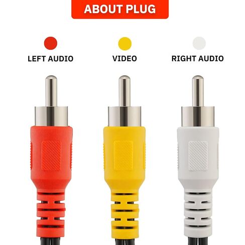 كابل مقسم ZZJMCH RCA، مقسم كابل AV 3 مقبس أنثى RCA إلى 6 مقبس ذكر RCA RCA Y تمديد مقسم الصوت/الفيديو، كابل محول AV، مقسم الصوت والفيديو in Kuwait