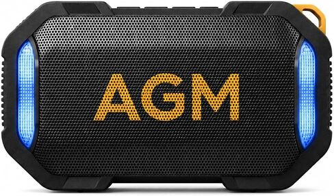 AGM MagROCK Magnetic Bluetooth Speaker, IP67 Waterproof & Floatable, Strong Magnet Mount for Fridge & Toolbox, Drop-Proof Rugged Portable with RGB Lights, TWS Stereo, for Shower, Garage, Outdoor in Kuwait