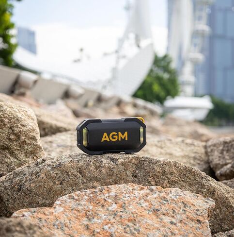 AGM MagROCK Magnetic Bluetooth Speaker, IP67 Waterproof & Floatable, Strong Magnet Mount for Fridge & Toolbox, Drop-Proof Rugged Portable with RGB Lights, TWS Stereo, for Shower, Garage, Outdoor in Kuwait