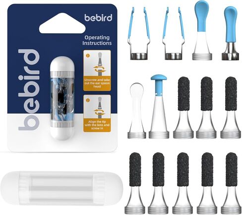 ملحق Obird الرسمي الأصلي فقط لـ Earsight Plus أو R1 Ultra- 14 PCS نصيحة بديلة لتنظيف الشمع الرطب/الجاف - مجموعة ملحقات الأذن (هيكل دوامة جديد!) in Saudi Arabia