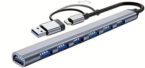 موزع USB 1 إلى 7، اتصال عالي السرعة بدون تأخير، موزع توسيع USB 3.0/2.0 سريع 7 في 2 in Kuwait