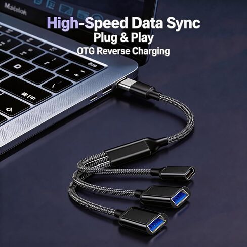 محور USB 3.0، محول توسيع USB متعدد الوظائف رفيع للغاية ومحول تمديد البيانات، مناسب لموسعات USB المحمولة مع لوحات المفاتيح وأجهزة واجهة USB الأخرى in Kuwait