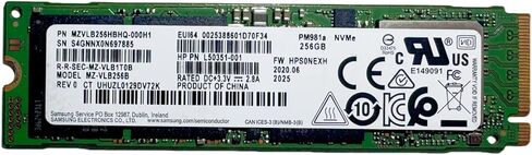 【تم تجديده】Samsung SSD PM981a MZVLB256HBJQ 256GB NVMe M.2 2280 PCIe Gen3x4 قراءة ما يصل إلى 3500 ميجابايت/ثانية كتابة ما يصل إلى 2900 ميجابايت/ثانية SSD داخلي (970 EVO Plus OEM/Bulk) in Kuwait