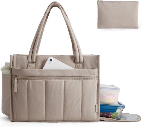 BAGSMART حقيبة حمل للنساء منتفخة 15.6 بوصة كمبيوتر محمول حقيبة عمل محفظة كبيرة حقيبة يد سحق القوس حمل مع حقيبة معزولة in Kuwait