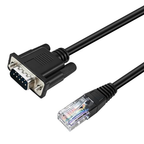 DB9 to RJ45 Console Cable,1FT RJ45 to RS232, 9-Pin Serial Adapter Cat5 Ethernet LAN Console, Compatible with Cisco Routers Switches Firewalls CAB-Console in Kuwait