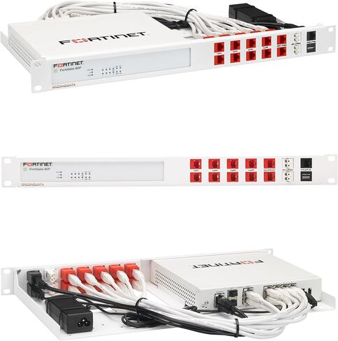 طقم حامل حامل IT لـ Fortinet FortiGate 80F / 81F / 80F-Bypass - 1U 19 بوصة - منافذ أمامية (RM-FR-T15) in Kuwait
